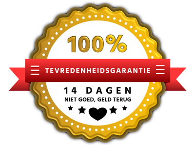 100% tevredenheidsgarantie 100% tevredenheidsgarantie